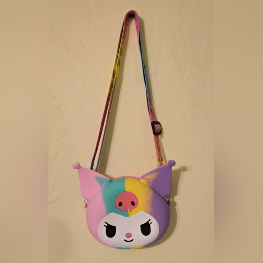 NWT Sanrio‎ Kuromi Multicolor Adjustable Crossbody Bag